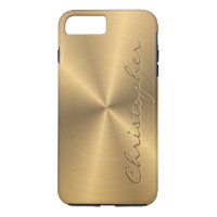 Personalised Gold Metallic Radial Texture