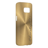 Personalised Gold Metallic Radial Texture Case-Mate Samsung Galaxy Case (Back/Right)