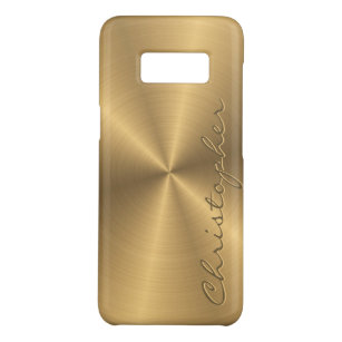 Personalised Gold Metallic Radial Texture Case-Mate Samsung Galaxy S8 Case