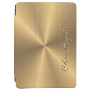 Personalised Gold Metallic Radial Texture iPad Air Cover