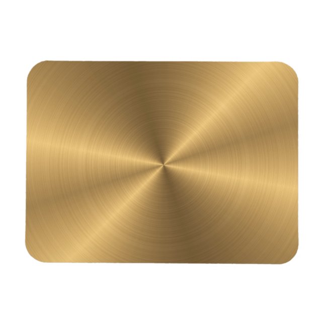 Personalised Gold Metallic Radial Texture Magnet (Horizontal)