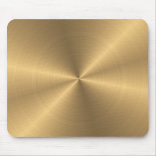 Personalised Gold Metallic Radial Texture Mouse Mat