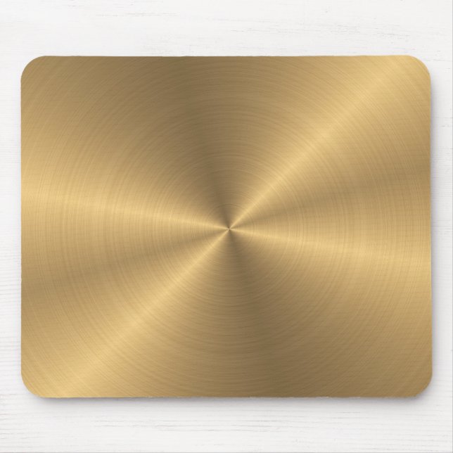 Personalised Gold Metallic Radial Texture Mouse Mat (Front)
