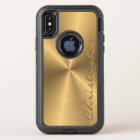 Personalised Gold Metallic Radial Texture