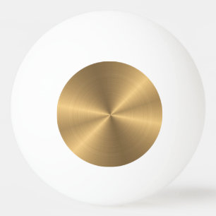 Personalised Gold Metallic Radial Texture Ping Pong Ball