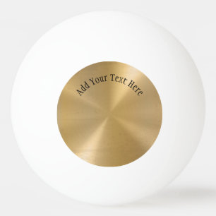 Personalised Gold Metallic Radial Texture Ping Pong Ball