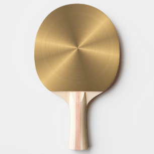 Personalised Gold Metallic Radial Texture Ping Pong Paddle