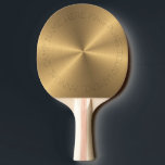 Personalised Gold Metallic Radial Texture Ping Pong Paddle<br><div class="desc">Feel free to modify the design according to your own preferences. You may change the design location, orientation, background colours and size. Also, you may add your own text, or slogan set its font, location and size, all in order to create the ultimate personal gift for you and your loved...</div>