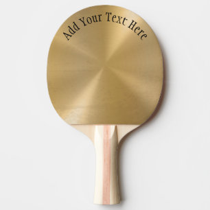 Personalised Gold Metallic Radial Texture Ping Pong Paddle