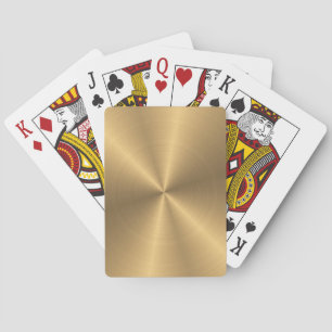 Personalised Gold Metallic Radial Texture Playing Cards