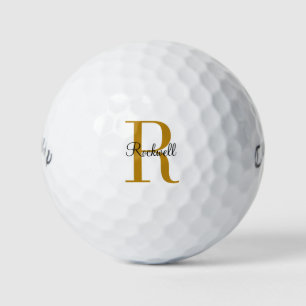 Personalised Gold Monogram Name Initial  Golf Ball