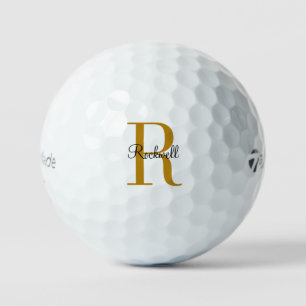 Personalised Gold Monogram Name Initial Golf Ball