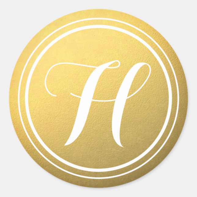 Personalised Gold Monogram Stickers (Front)