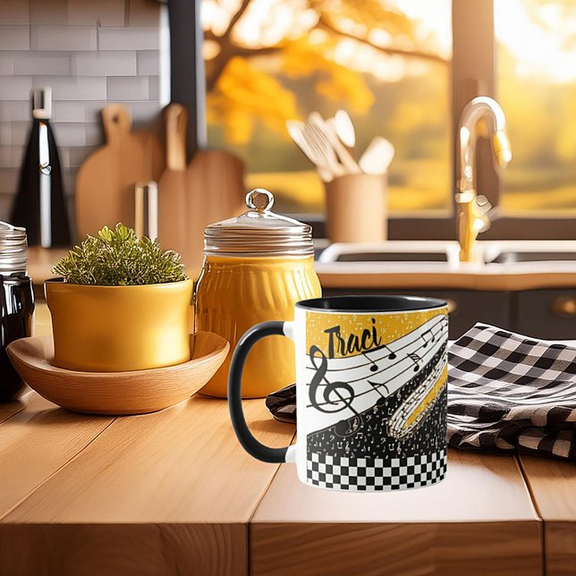 Personalised Gold music theme Mug (Creator Uploaded)