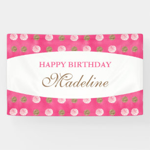 Personalised Gold Polka-Dot Birthday Banner