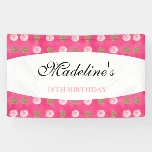 Personalised Gold Polka-Dot Birthday Banner