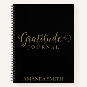 Personalised Gold Print Gratitude Journal