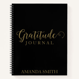 Personalised Gold Print Gratitude Journal