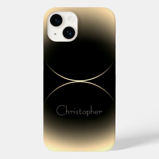 Personalised gold Radial Texture iphone 15 Case-Mate iPhone Case (Back)
