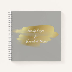 Personalised Gold Smudge Recipe Notebook