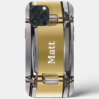 Personalised Gold Snare Drum  iPhone 13 Pro Max Case