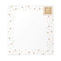 Personalised Gold Star Glitter Sparkle White Cute