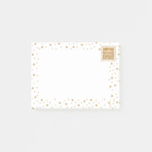 Personalised Gold Star Glitter Sparkle White Cute
