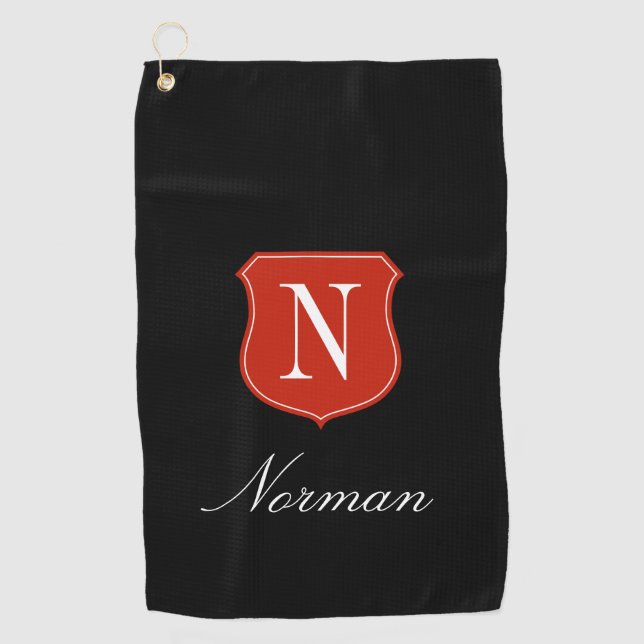 Personalised gold towel gift with classy logo (Front)