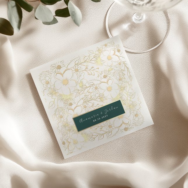Personalised Gold Wedding Napkins (Creator Uploaded)