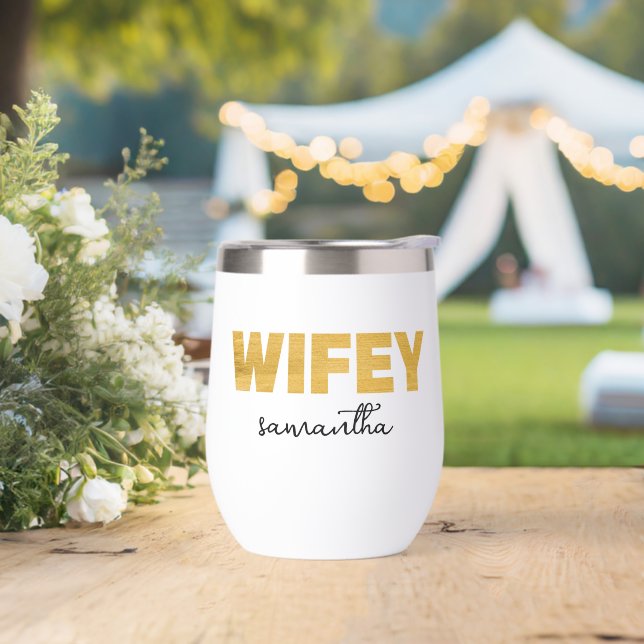 Personalised Gold Wifey Name (Wedding)