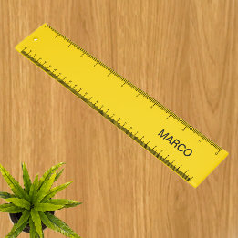 Personalised Gold Yellow Ruler with Name