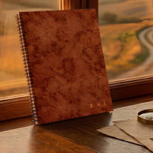 Personalised Golden Amber Monogram Notebook