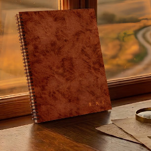 Personalised Golden Amber Monogram Notebook