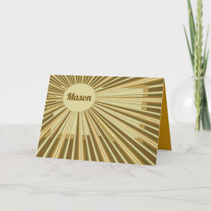 Personalised Golden Design Golden Birthday Card