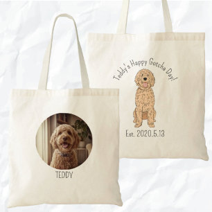 Personalised Golden Doodle Happy Gotcha Day Tote Bag