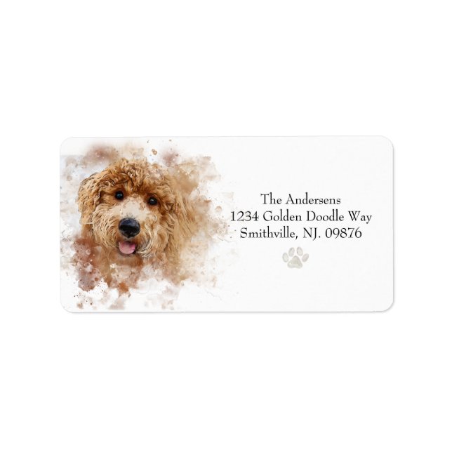 Personalised Golden Doodle Label (Front)