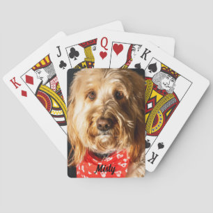 Personalised Golden doodle Puppy Dog Playing Cards
