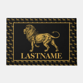 Personalised Golden Lion Doormat