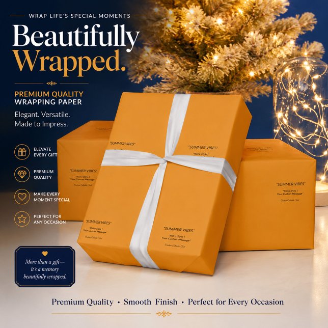 Personalised Golden Orange Wrapping Paper (Creator Uploaded)
