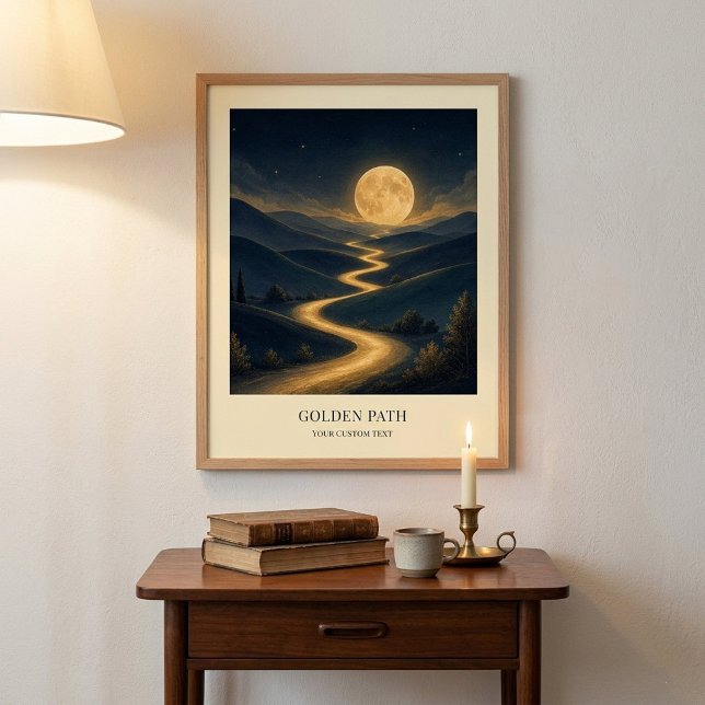 Personalised Golden Path Art Poster (Creator Uploaded)