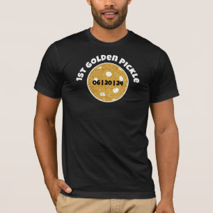 Personalised Golden Pickle Gold Pickleball Glitter T-Shirt