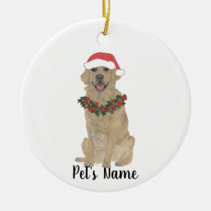 Personalised Golden Retriever Ceramic Ornament
