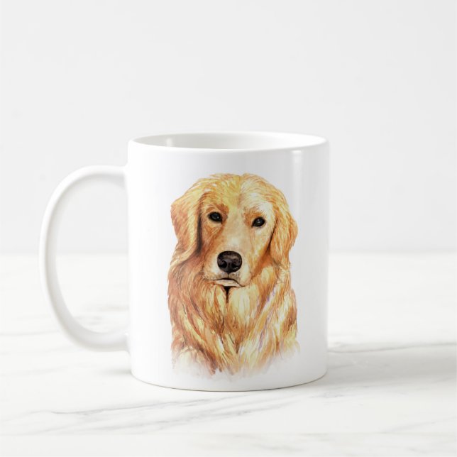 Personalised Golden Retriever Coffee Mug (Left)