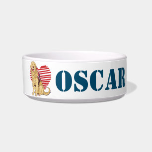 Personalised Golden Retriever Dog Lover Custom Bowl