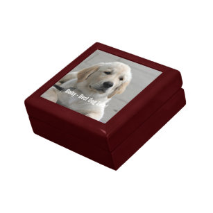 Personalised Golden Retriever Dog Photo and Name Gift Box