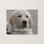 Personalised Golden Retriever Dog Photo and Name Jigsaw Puzzle<br><div class="desc">Personalise this Golden Retriever Dog keepsake with your dog's or puppy's photo and name (or other pet or person's photo/name). Text reads "Best Dog Ever" or add your own text - We love Daisy (your dog's name), dog's birthday or day of passing. Just click on "customise" to add your personalised...</div>