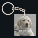 Personalised Golden Retriever Dog Photo and Name Key Ring<br><div class="desc">Personalise this Golden Retriever Dog keepsake with your dog's or puppy's photo and name (or other pet or person's photo/name). Text reads "Best Dog Ever" or add your own text - We love Daisy (your dog's name), dog's birthday or day of passing. Just click on "customise" to add your personalised...</div>