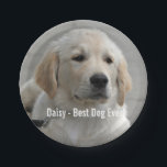 Personalised Golden Retriever Dog Photo and Name Paper Plate<br><div class="desc">Personalise this keepsake with your dog's or puppy's photo and name (or other pet or person's photo/name). Text reads "Best Dog Ever" or add your own text - We love Daisy (dog's name), dog's birthday or day of passing. Just click on "customise" to add your personalised text, change the font...</div>