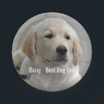 Personalised Golden Retriever Dog Photo and Name Paper Plate<br><div class="desc">Personalise this keepsake with your dog's or puppy's photo and name (or other pet or person's photo/name). Text reads "Best Dog Ever" or add your own text - We love Daisy (dog's name), dog's birthday or day of passing. Just click on "customise" to add your personalised text, change the font...</div>