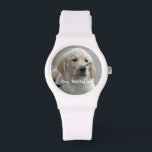 Personalised Golden Retriever Dog Photo and Name Watch<br><div class="desc">Personalise this keepsake with your dog's or puppy's photo and name (or other pet or person's photo/name). Text reads "Best Dog Ever" or add your own text - We love Daisy (dog's name), dog's birthday or day of passing. Just click on "customise" to add your personalised text, change the font...</div>